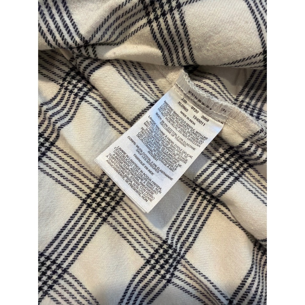 Columbia Sportswear Womens XXL White Black Plaid Flannel Button Down Shirt - Picture 3 of 8